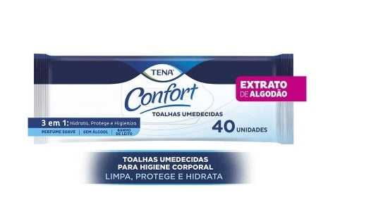 Toalha Umedecida Confort Tena