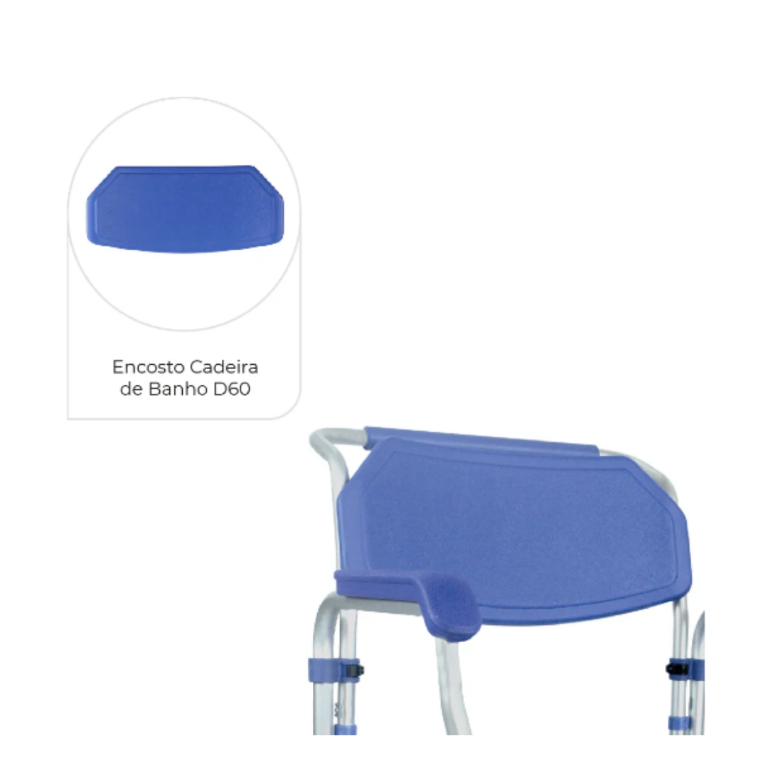 Encosto Cadeira Banho D60 - Dellamed