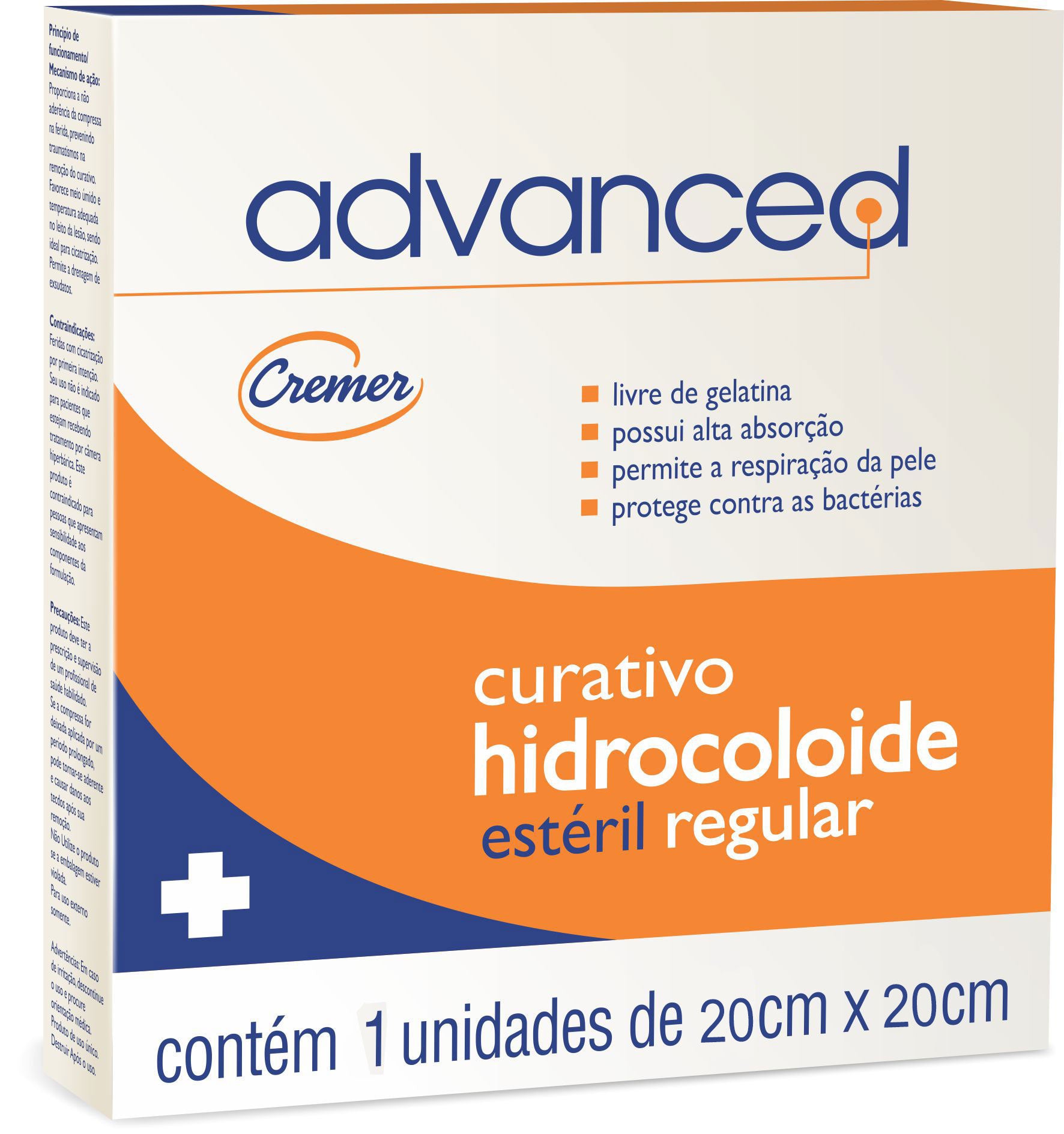Curativo Hidrocoloide Estéril Advanced Cremer