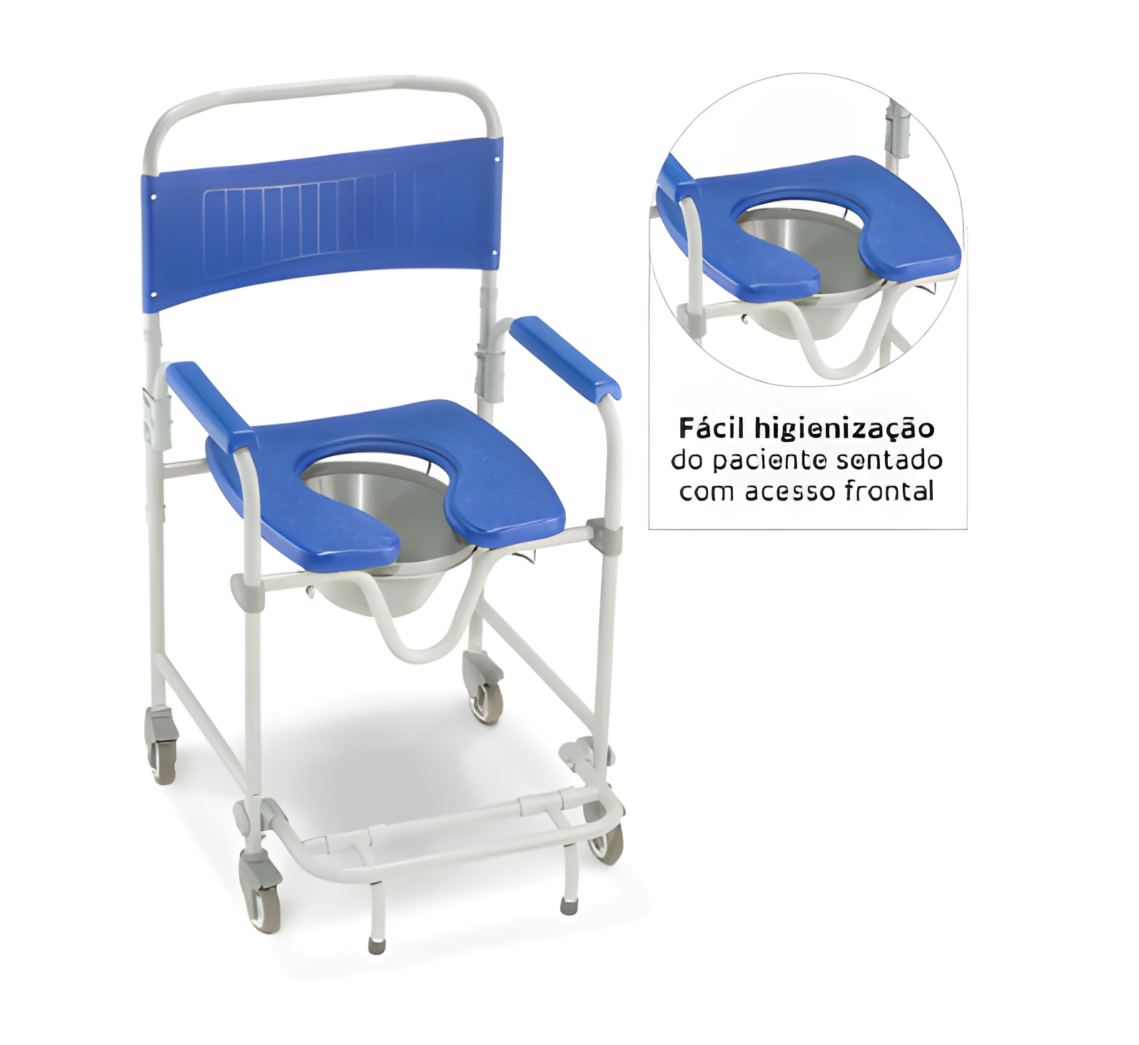 Cadeira de Banho Dobrável e Desmontável D45 (150 kg) - Dellamed