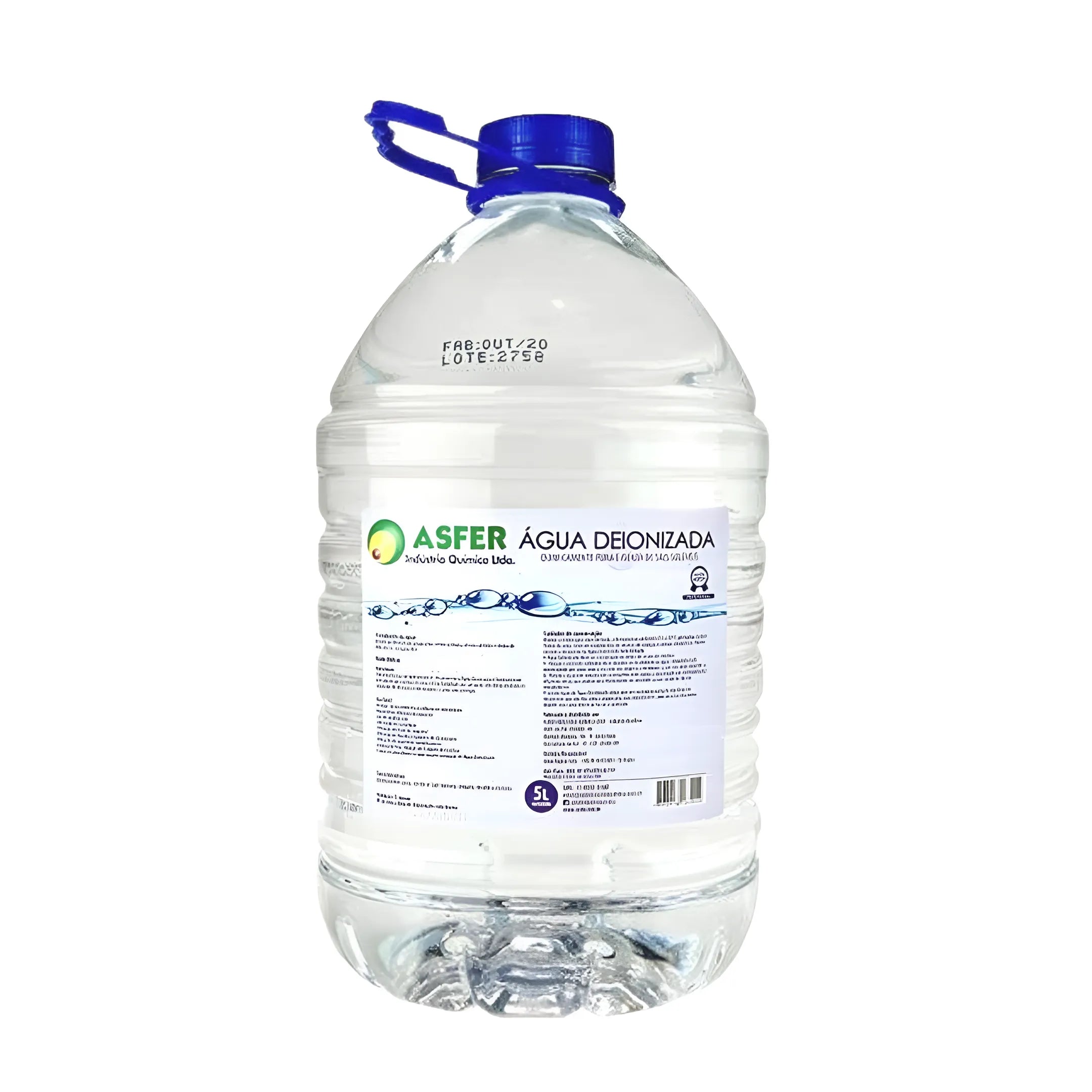 Água Deionizada 5 Litros - Asfer