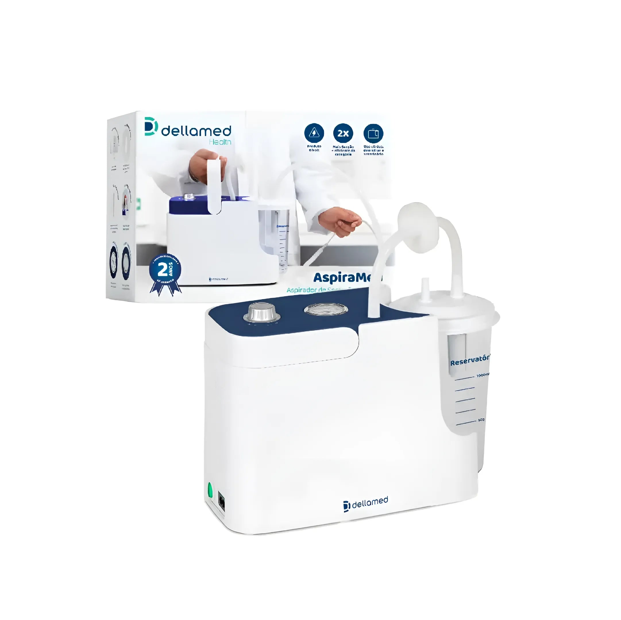 Aspirador de Fluídos e Secreções Aspiramed - Dellamed
