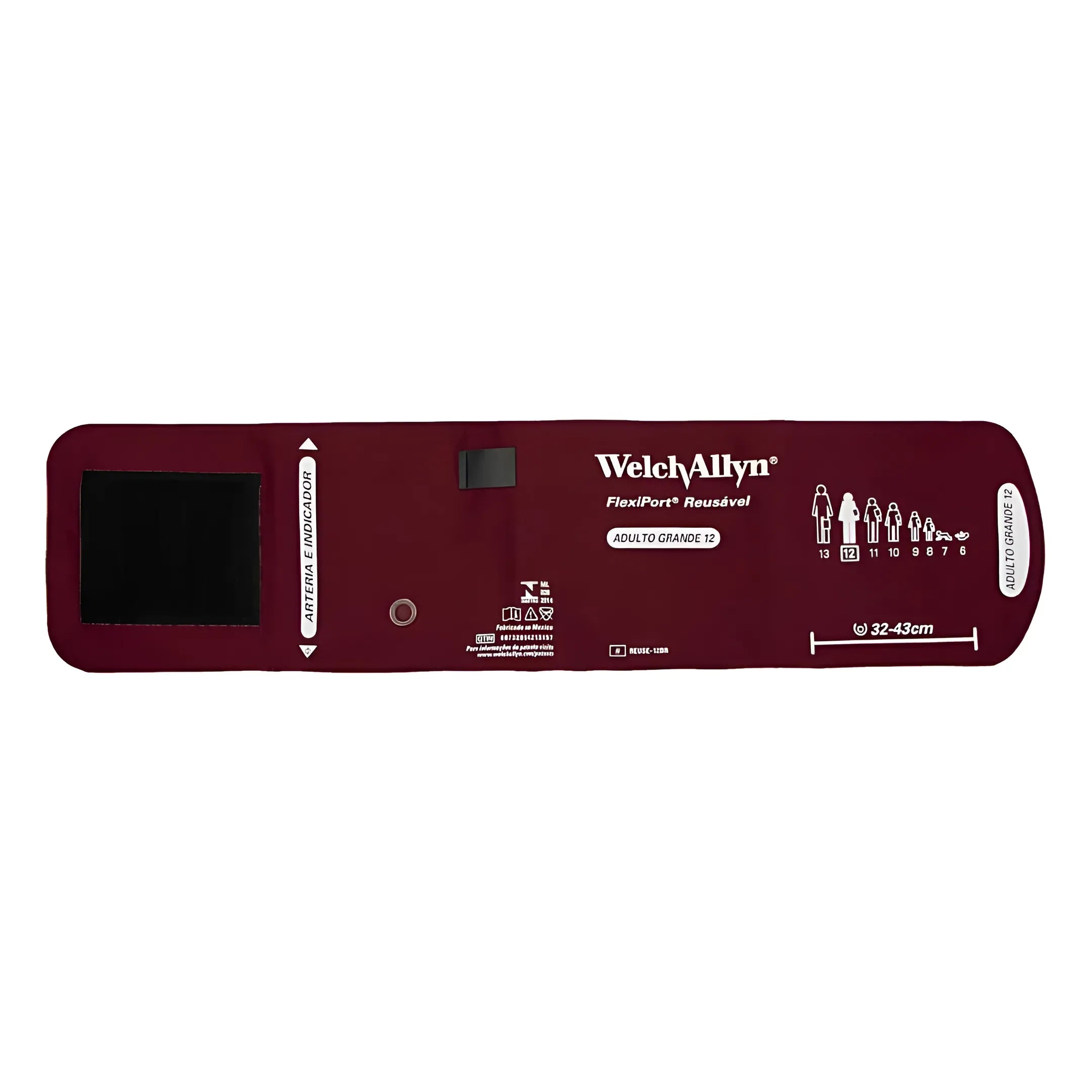 Braçadeira Welch Allyn Adulto Grande 12 - 32 a 43cm Flexiport