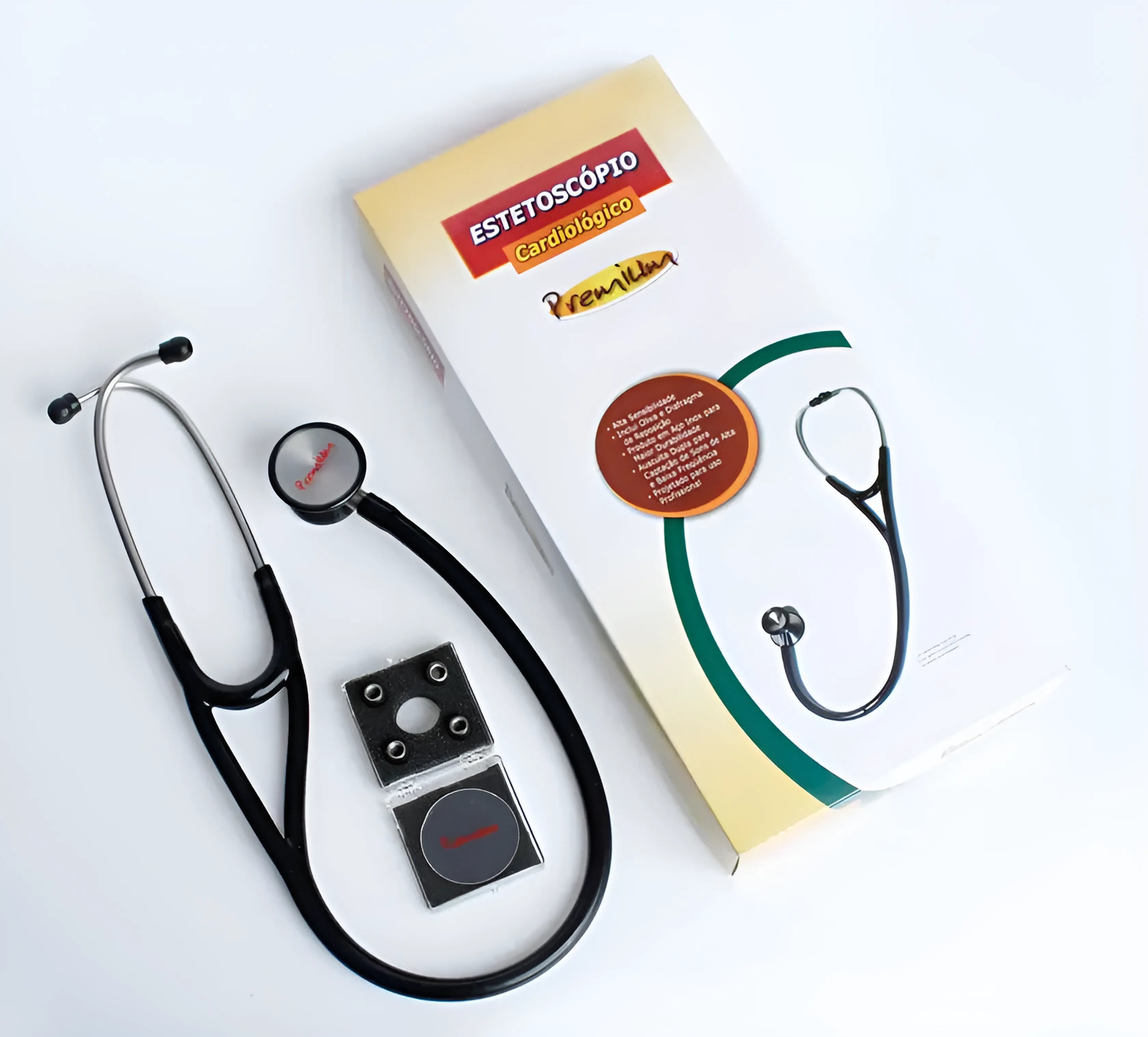 Estetoscópio Cardiológico Aço Inox Premium