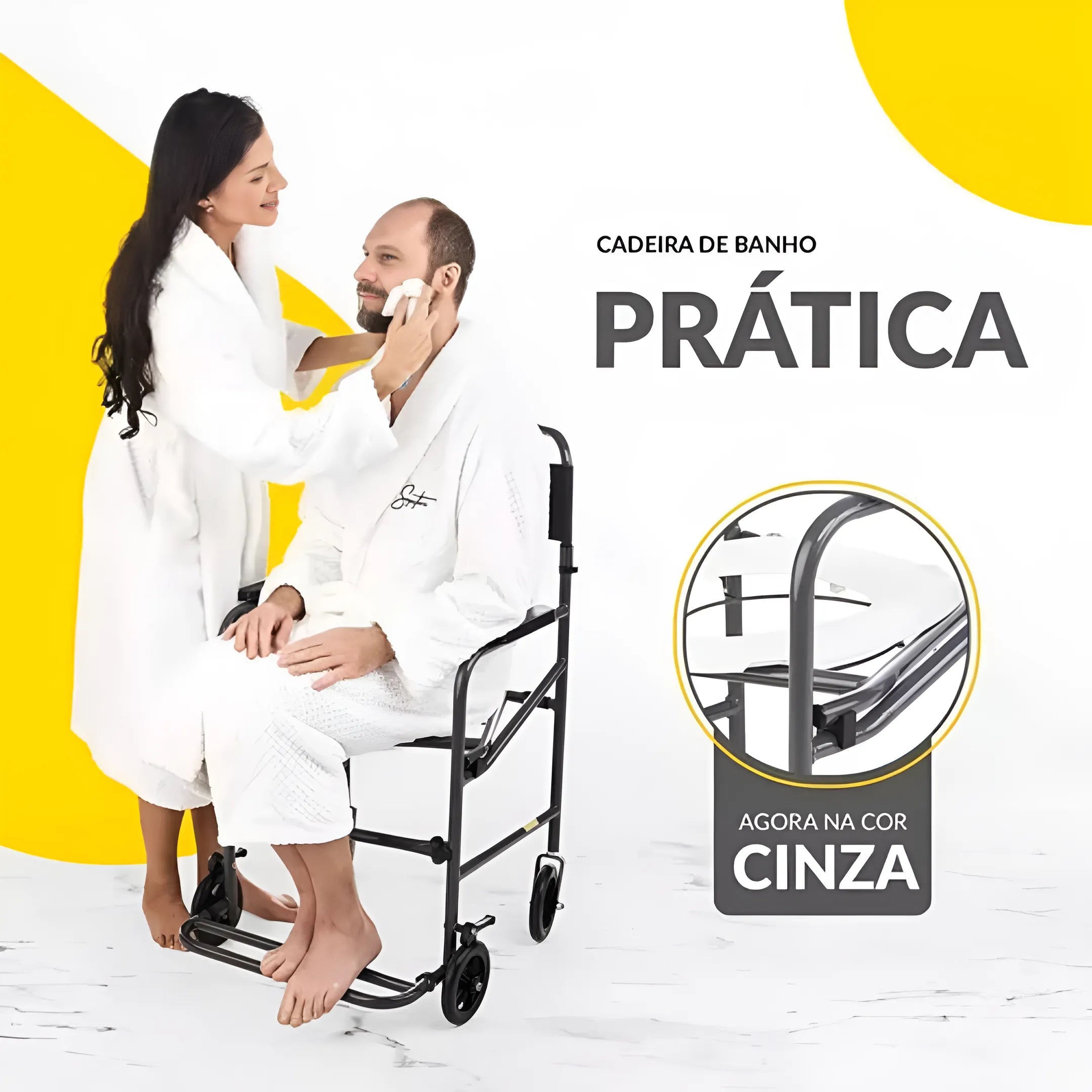 Cadeira De Banho Prática Desmontável Prolife 130 Kg