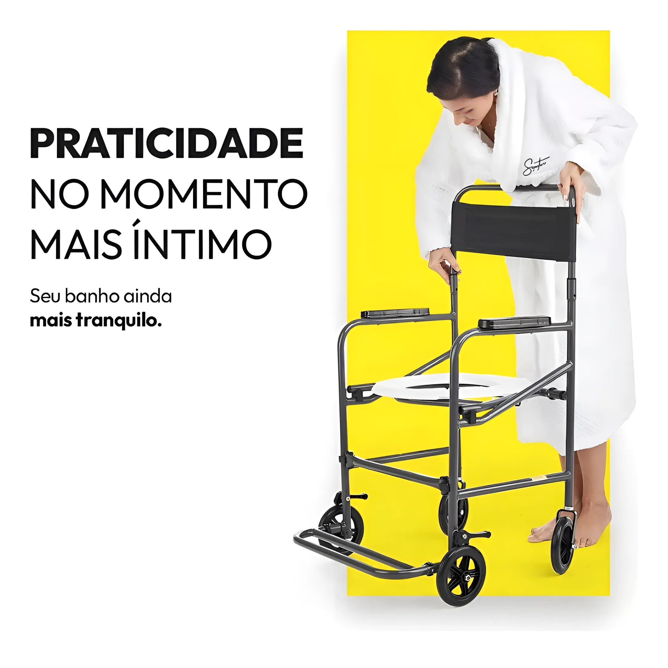 Cadeira De Banho Prática Desmontável Prolife 130 Kg