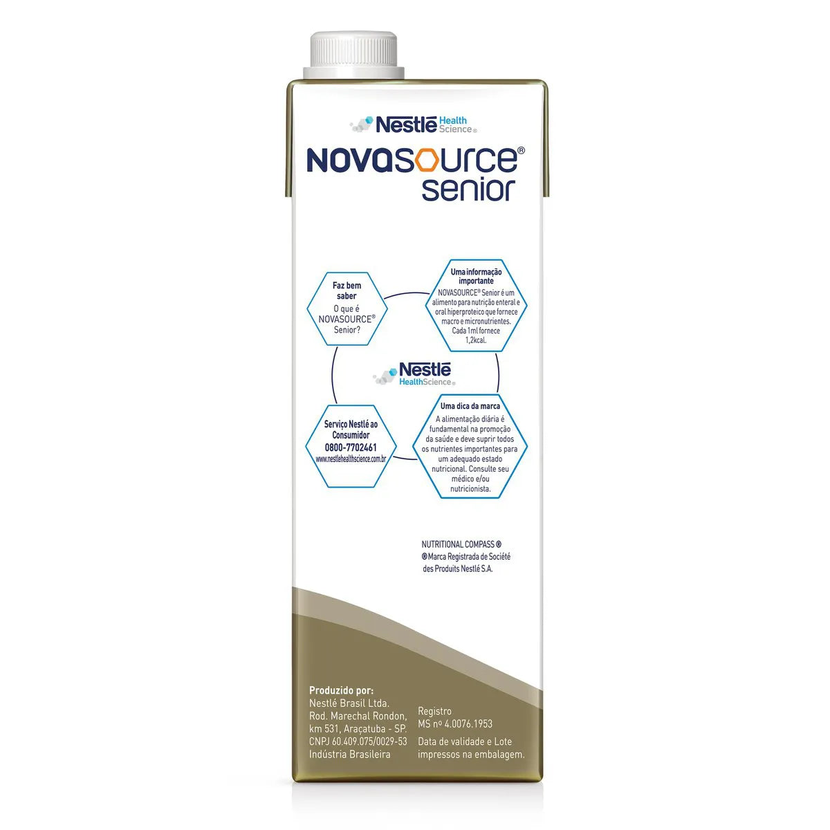 Novasource Sênior 1000ml Sistema Aberto Nestlé