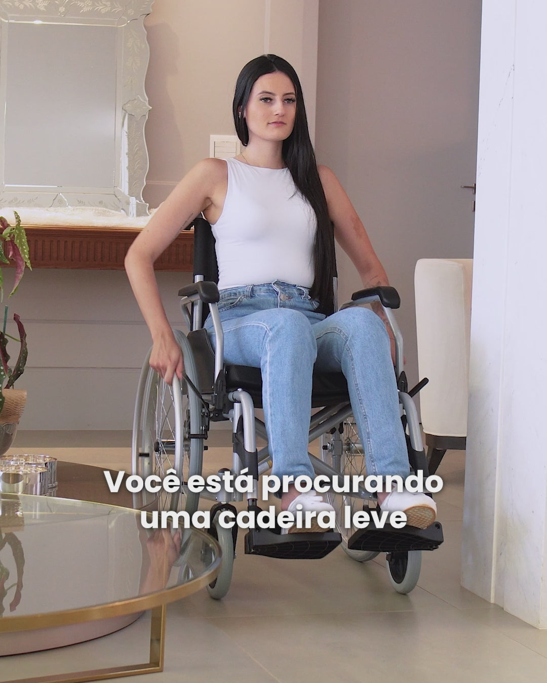 Cadeira de Rodas em Alumínio Dobrável Modelo D600 - Dellamed