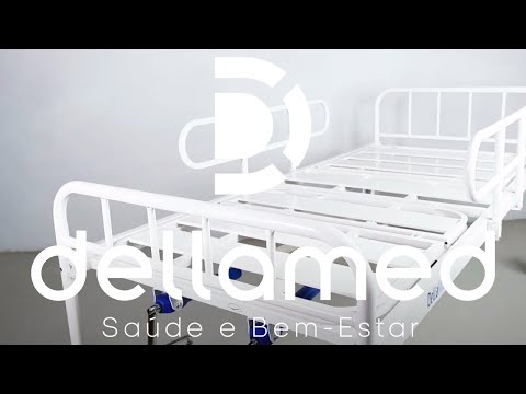 Cama Hospitalar Simples 2 Manivelas c/ Grade DX - Dellamed