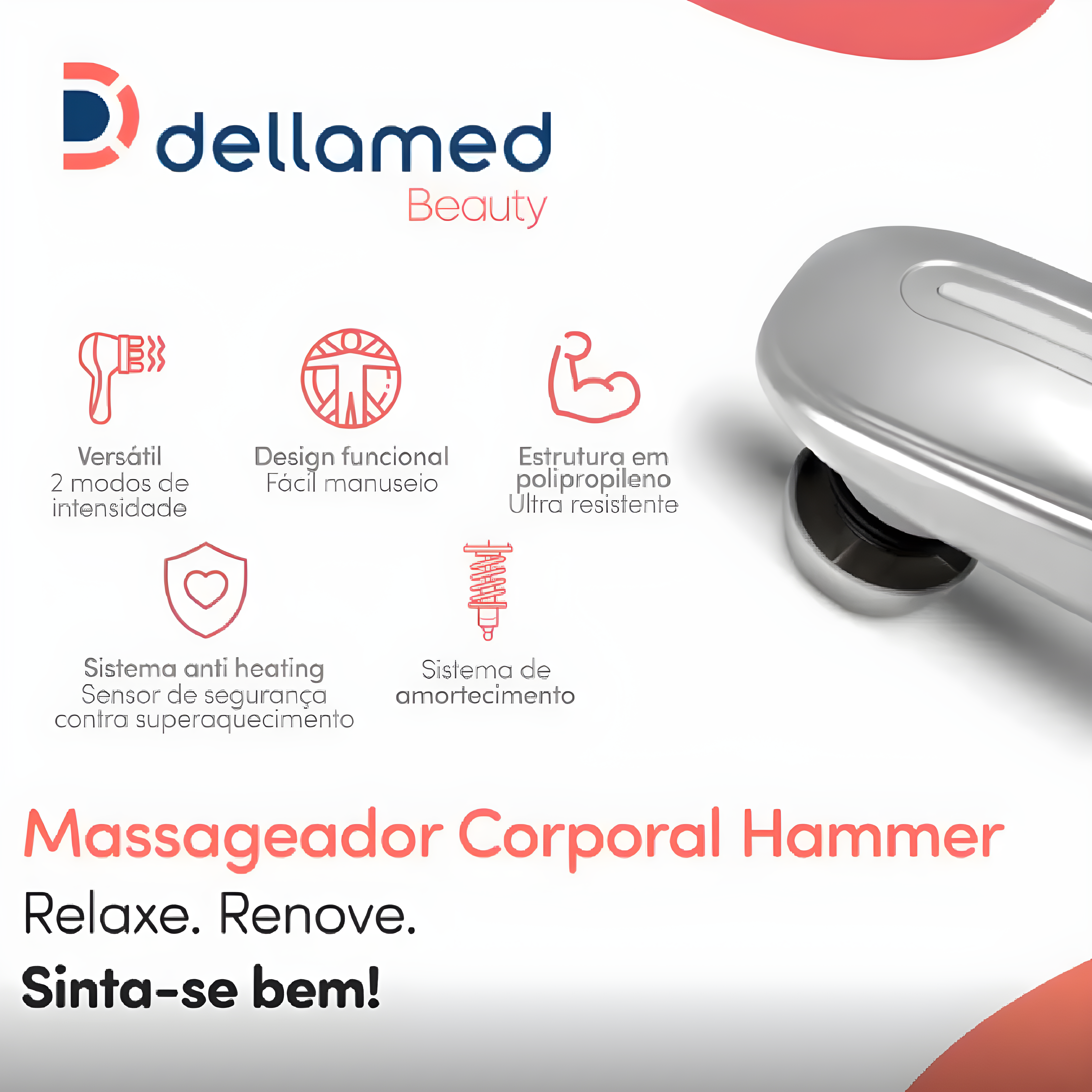 Massageador Corporal Hammer 127V - Dellamed