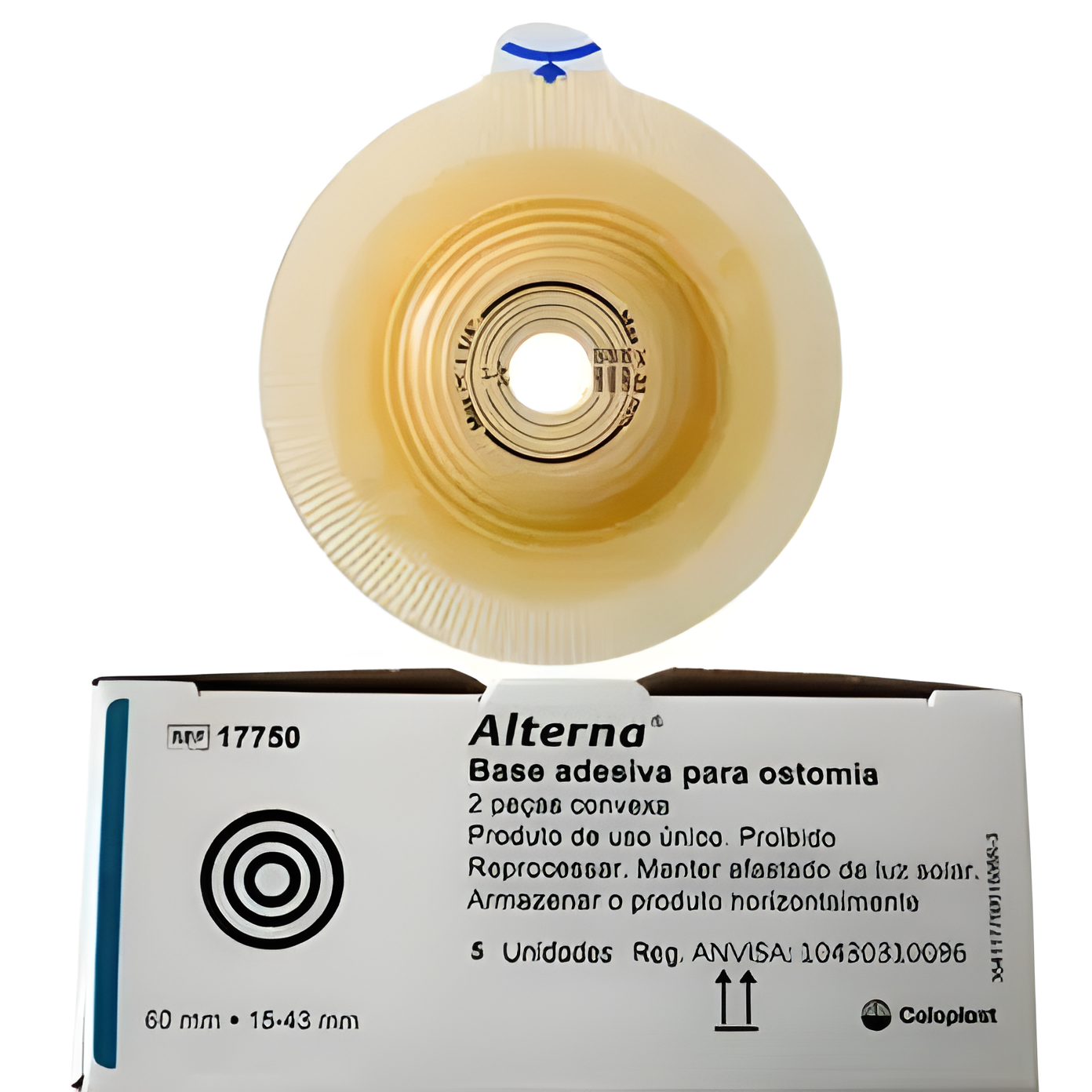 Placa Convexa Sensura 60mm Recortável 13 a 43mm Coloplast