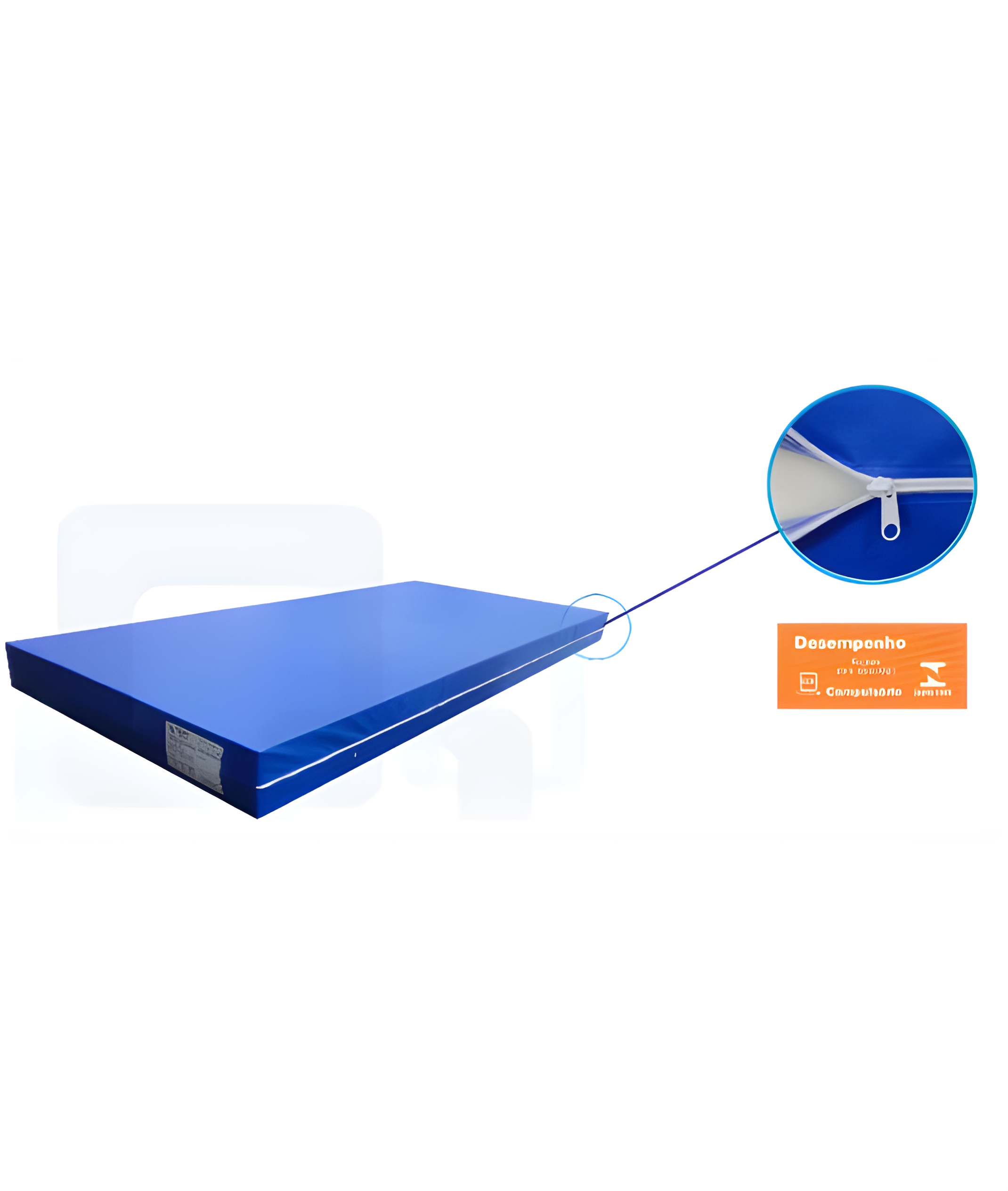 Colchão Hospitalar Impermeável D28 1,88 x 0,88m p/ Cama Fawler Altura 12cm