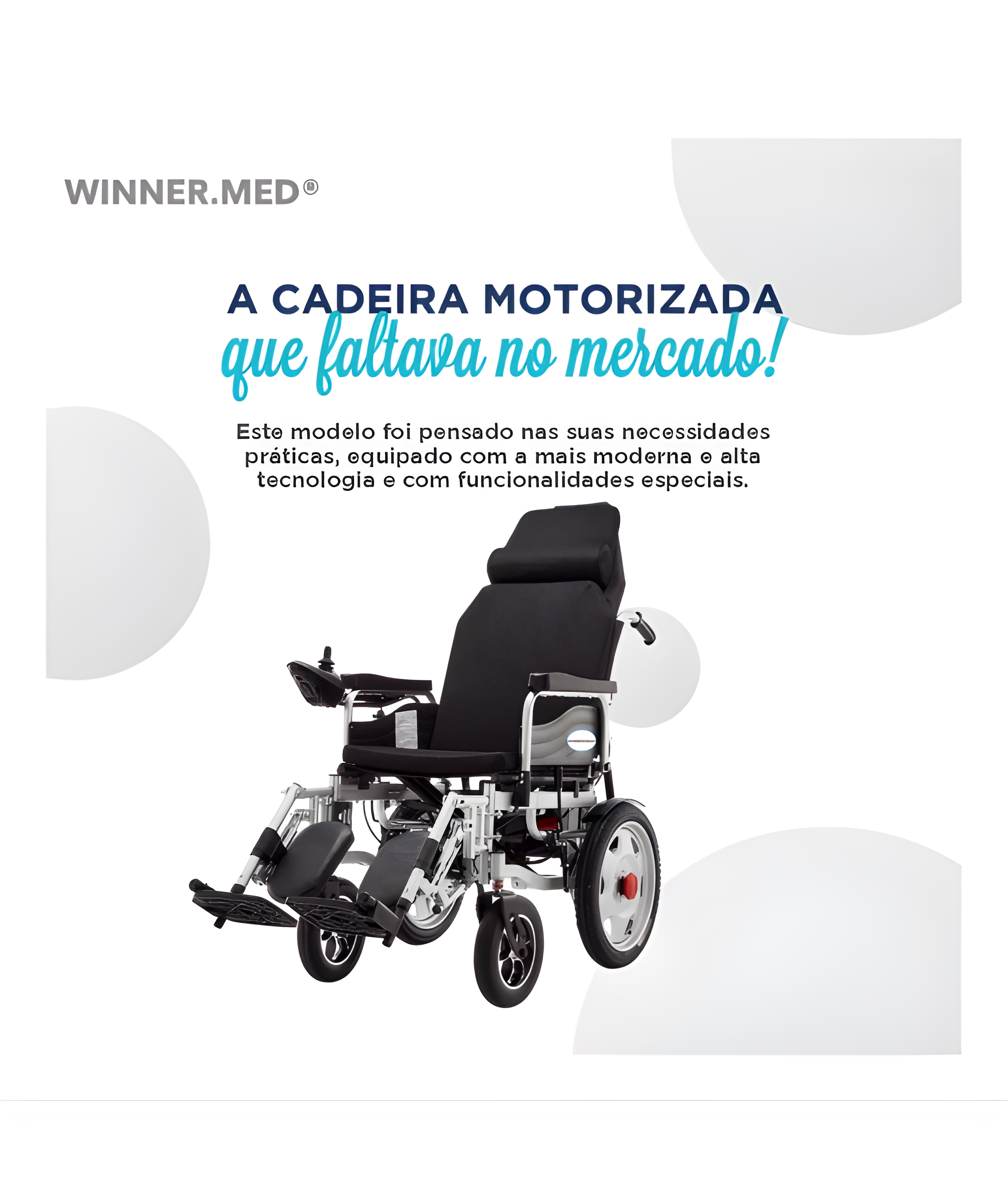 Cadeira de Rodas Motorizada Dobrável W-205 - Winner.Med