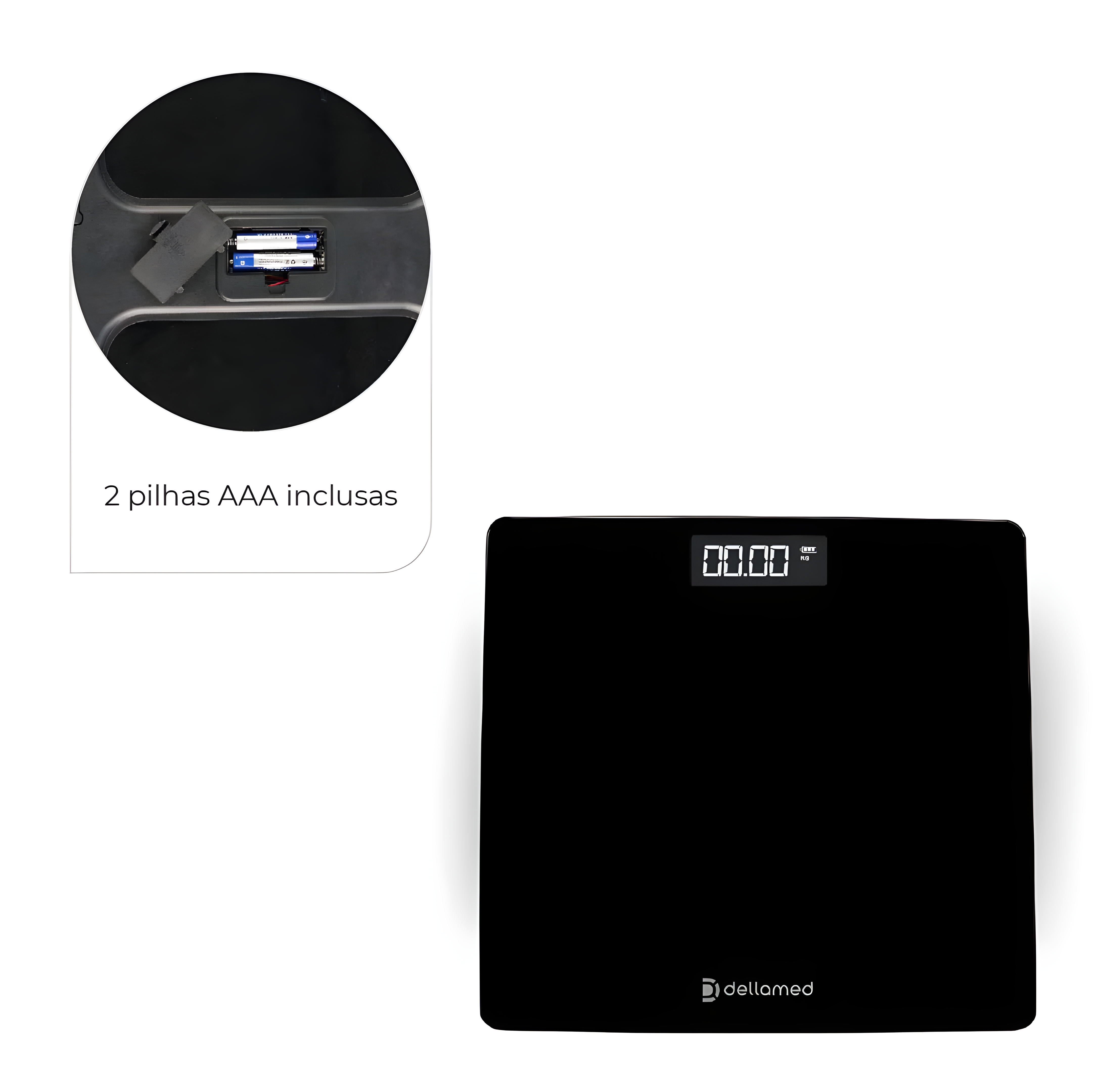Balança Digital Smart Corporal Tela em LED até 180 Kg Dellamed
