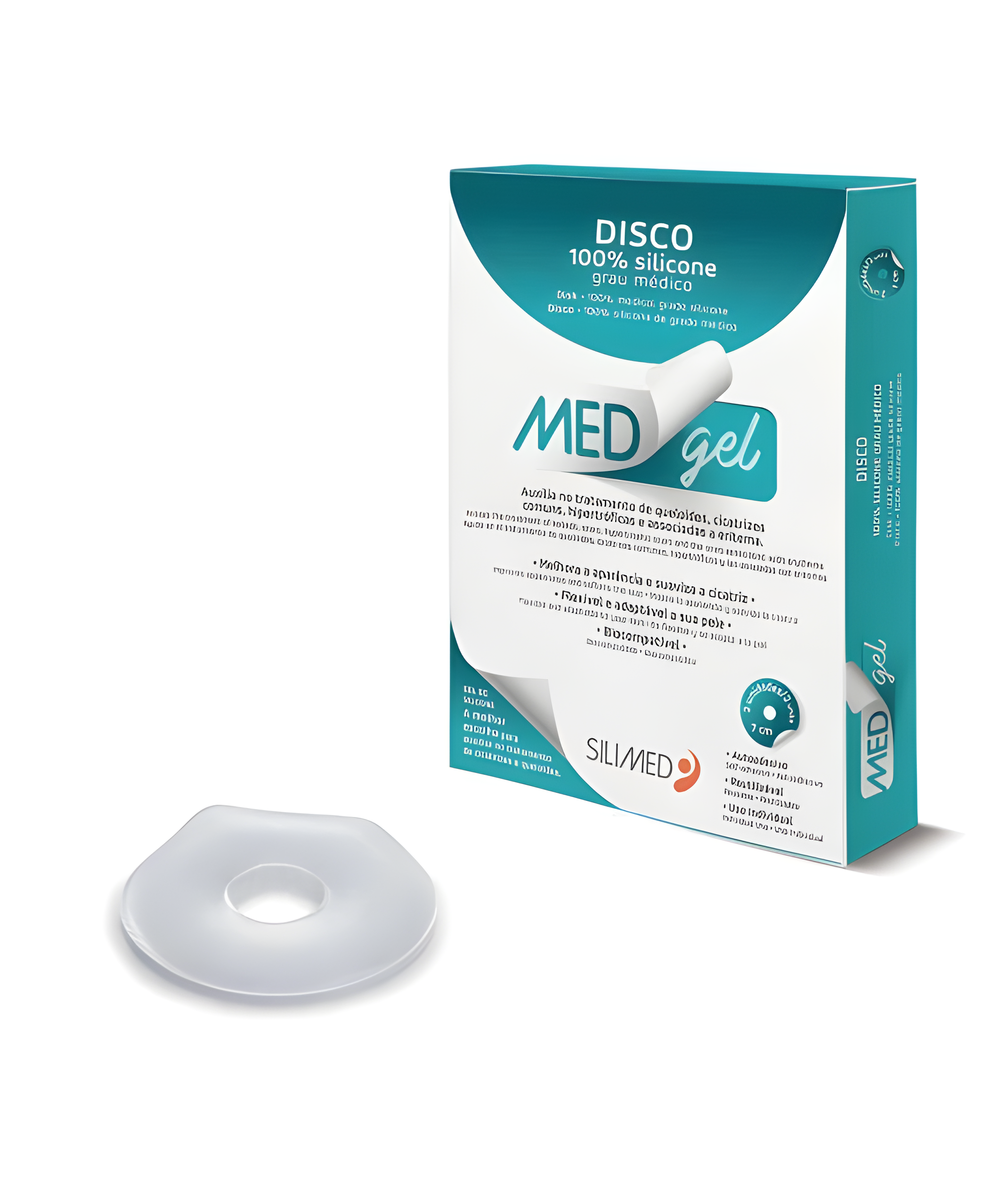 Medgel Disco 7cm Silicone Cicatrizante e Queloides 2 und - Silimed