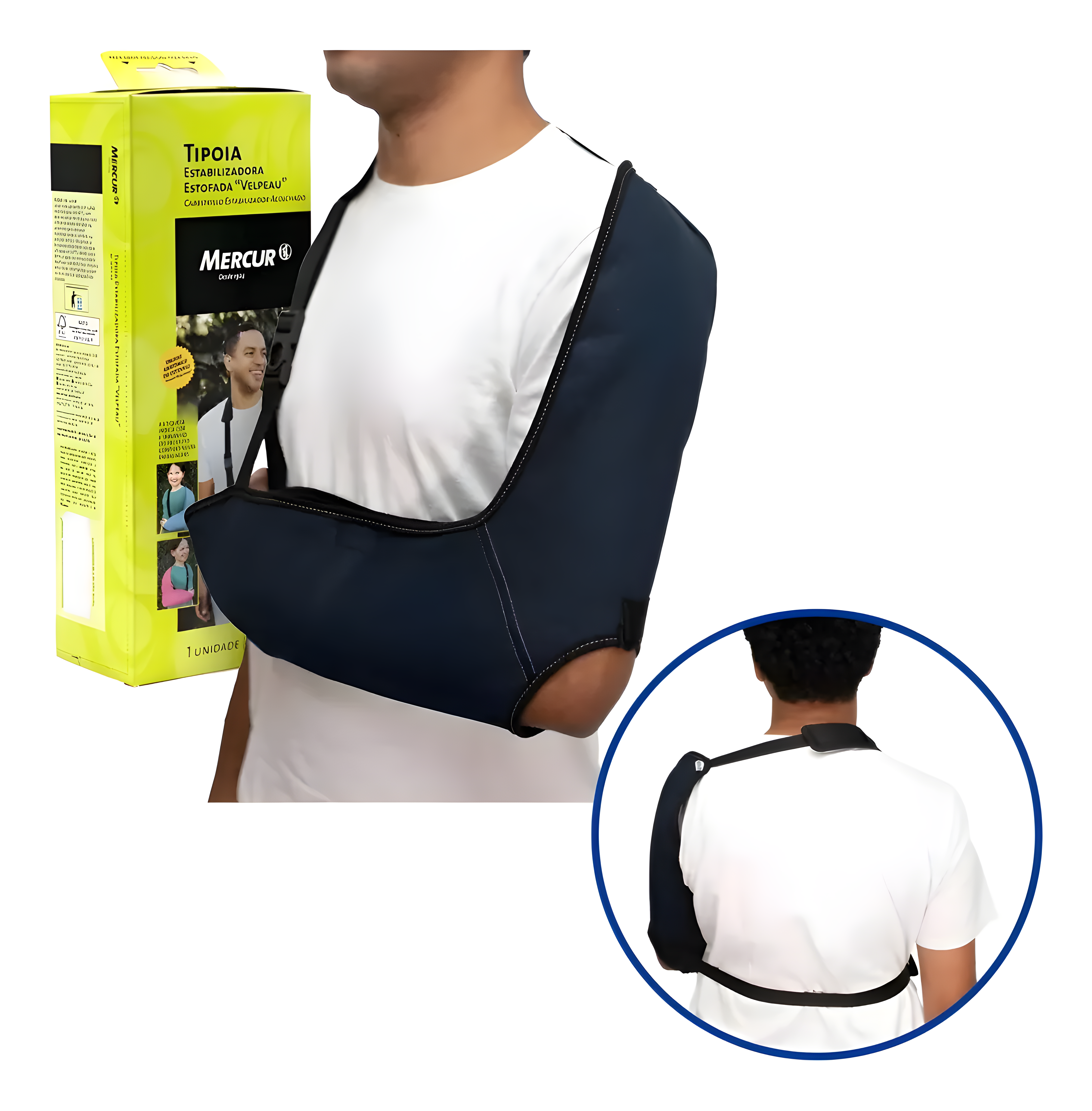 Tipoia Estabilizadora Velpeau Bilateral Estofada c/ Orifício - Mercur